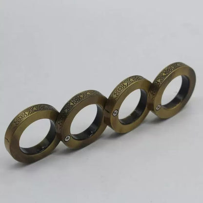 ZINC ALLOY FOLDING BRASS KNUCKLES SELF-DEFENSE TOOL