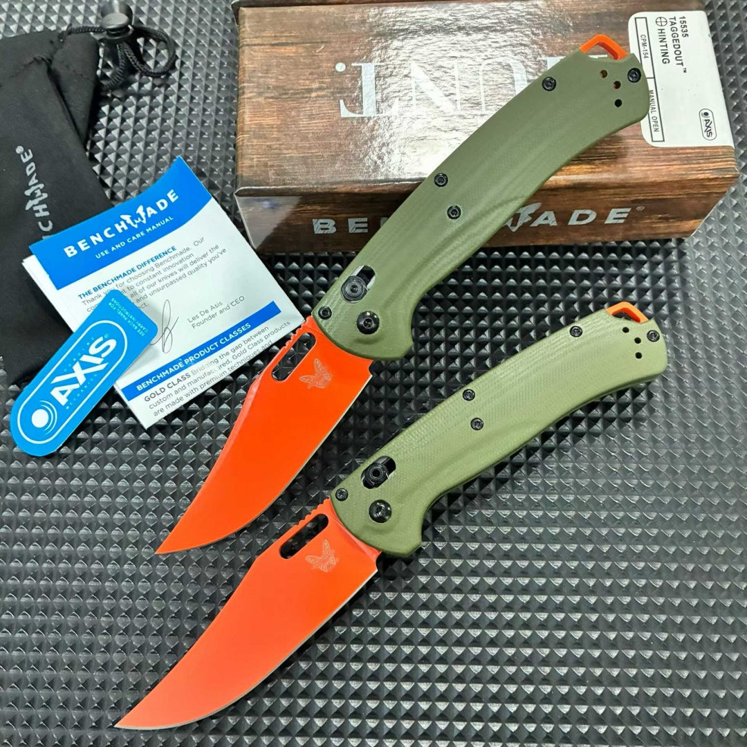 Butterfly 15535 Folding Knife, Green G10 Handle