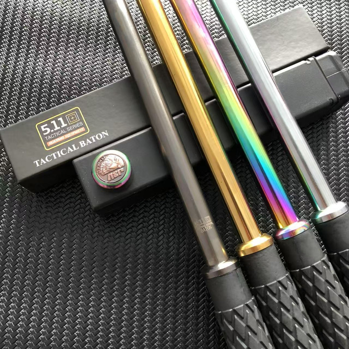 Self-defense three-section telescopic stick