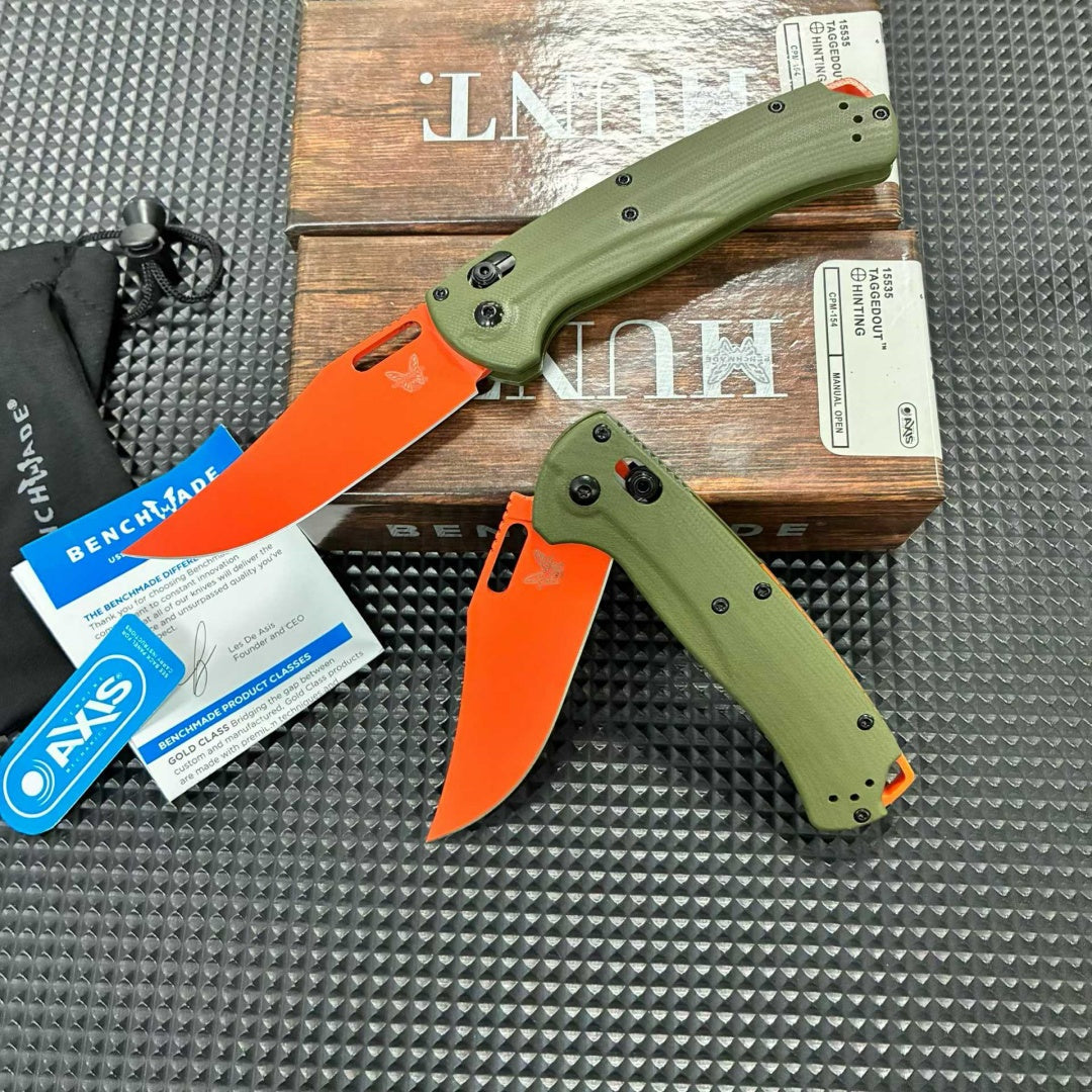 Butterfly 15535 Folding Knife, Green G10 Handle