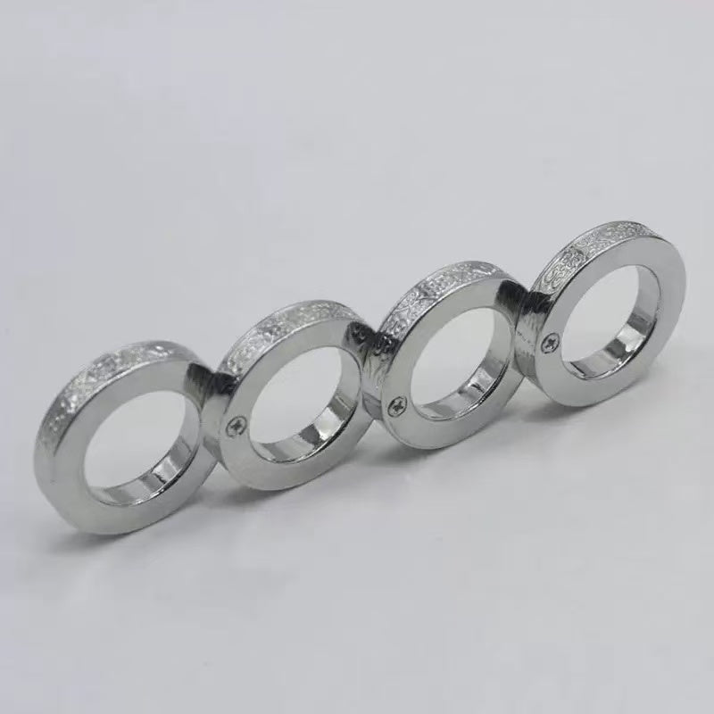 ZINC ALLOY FOLDING BRASS KNUCKLES SELF-DEFENSE TOOL