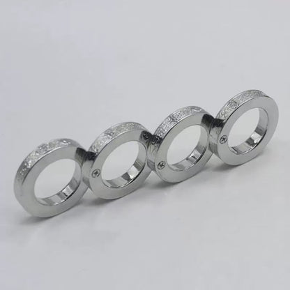 ZINC ALLOY FOLDING BRASS KNUCKLES SELF-DEFENSE TOOL
