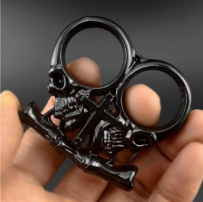 Solid Brass Knuckles Duster Two Fingers For Self Defense Window Breaker EDC Supplies