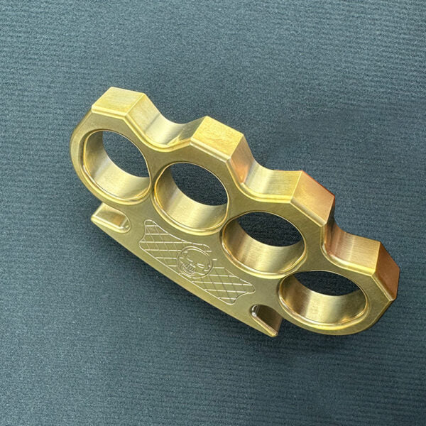 Heavy Duty Brass Knuckle – Solid Steel, Large & Impactful