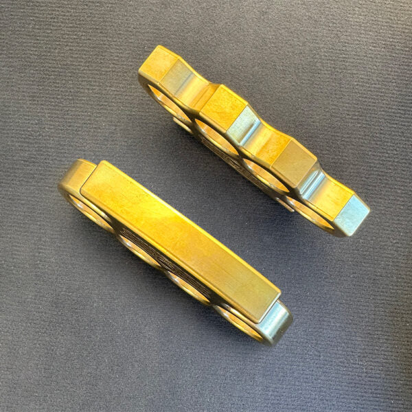 Heavy Duty Brass Knuckle – Solid Steel, Large & Impactful