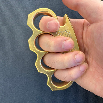 Heavy Duty Brass Knuckle – Solid Steel, Large & Impactful