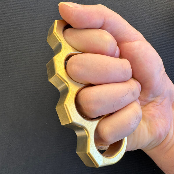Heavy Duty Brass Knuckle – Solid Steel, Large & Impactful