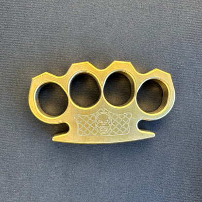 Heavy Duty Brass Knuckle – Solid Steel, Large & Impactful