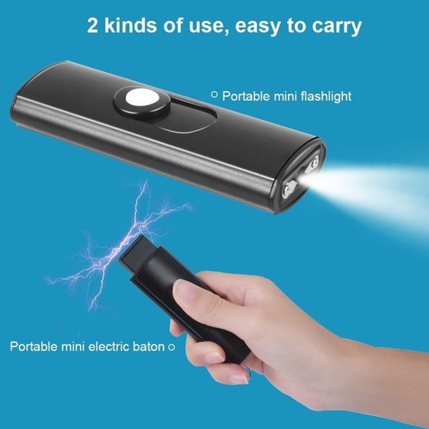1602 Mini UsB Tactical Flashlight Stun Gun Keychain