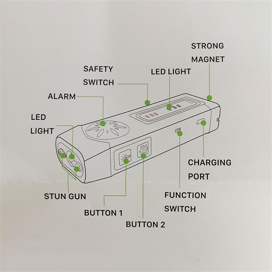 Mini Multi-Purpose Stun Gun Pocket Self Defense EDC Tool