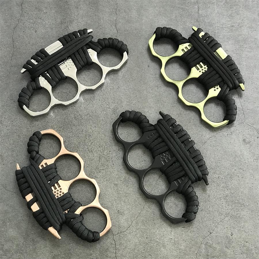 Non-slip Line Knuckle Duster Self-Defense EDC Tool