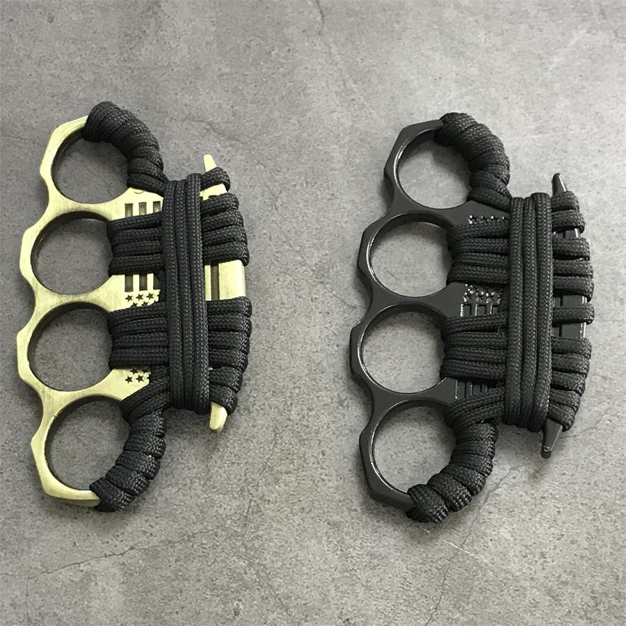 Non-slip Line Knuckle Duster Self-Defense EDC Tool