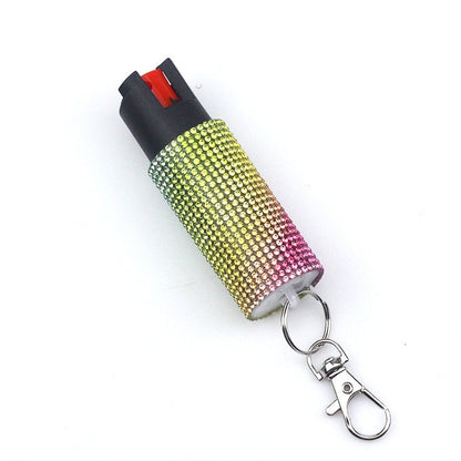 Bling-Jeweled Pepper Spray Self Defense Keychain