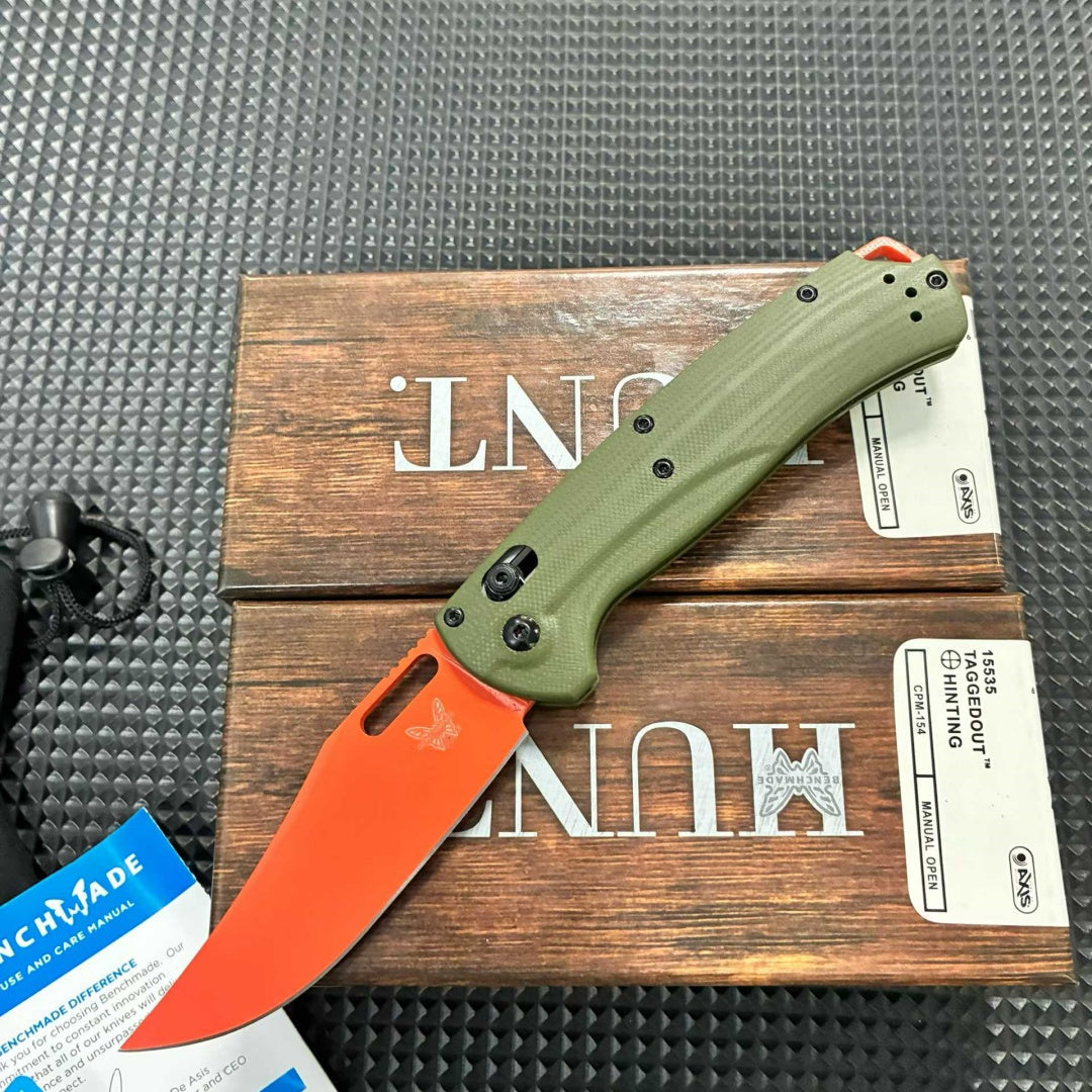 Butterfly 15535 Folding Knife, Green G10 Handle