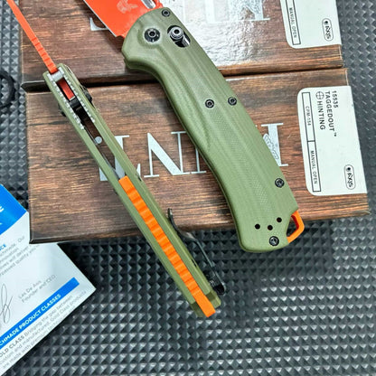 Butterfly 15535 Folding Knife, Green G10 Handle